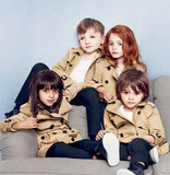 儿童春装外套4外贸童装男童兄妹装姐弟装3-8岁女童英伦中长款风衣