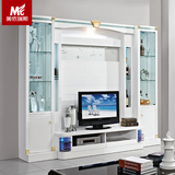 欧式电视柜组合墙影视柜地柜纯白烤漆酒柜大理石客厅组装简约现代