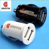 美国Griffin 格里芬手机gps超小双USB车充 iphone4s5车载充电器