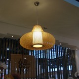 创意竹编吊灯茶室吊灯新中式吊灯简约葫芦吊灯餐厅吊灯东南亚风格
