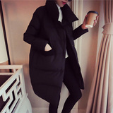 冬季新款韩版中长款棉衣外套女百搭显瘦立领加厚保暖茧型面包服潮