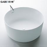 观博GBY6048 独立式浴缸 人造石/人造陶瓷浴缸 1.4米圆形精工浴缸