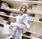 日本专柜正品代购snidel 9月新刺绣针织连衣裙SWNO164057