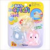 宝宝玩具皇室Toyroyal TR7242 透明软胶动物组 洗澡戏水沙滩章鱼