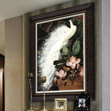 美式装饰画玄关九间房客厅餐厅 欧式竖幅有框画挂画【凤求凰】