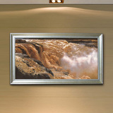 LS-8 中国风景油画 黄河壶口瀑布风景画 山水风景 艺术微喷