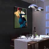 现代手绘油画欧式无框画装饰画卧室壁画酒吧挂画舞女抽象画tz704