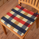 欧式地中海棉麻布艺椅垫 餐椅垫 高密度海绵坐垫 可拆洗 爱丁堡