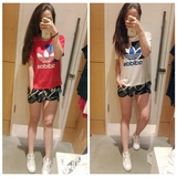CI香港正品代购 ADIDAS 2016夏女 简约三叶草LOGO短袖T恤