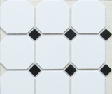 陶瓷马赛克 黑白 拼图背景墙 卫生间 浴室 墙贴 厨房 瓷砖