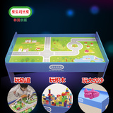 【韩国正品】 儿童火车轨道桌乐高积木游戏桌玩具玩耍台 太空沙桌