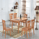 折叠实木餐桌 椅 组合可伸缩橡木圆桌 橡木多功能饭桌 桌子包邮
