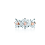 蒂凡尼Tiffany  绕圈花瓣形粉红彩钻戒指 0.14克拉