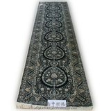 中旺工艺 85x366厘米 手工真丝地毯 走廊高档波斯地毯 欧式地毯