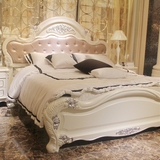 欧式法式家具实木玫瑰雕花高档奢华婚床公主床A003实木床1.8米