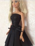 美泰芭比娃娃服装配件Barbie服装芭比娃娃衣服婚纱紧身胸衣百褶裙