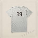 正品代购RRL 复古咔叽Vintage 男双R标识图案布鲁克林同款T恤tee