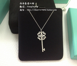Tiffany/蒂芙尼 18k 白金 钻石拼接  经典款 钥匙 设计 锁骨项链