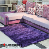 简约现代时尚 客厅茶几卧室韩国丝地毯加密加厚紫罗兰色地毯 促销