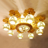现代中式客厅陶瓷吸顶灯 豪华酒店大堂工程圆形古典雕刻灯饰灯具
