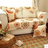 田园日式美式花朵纯棉加厚双面布艺四季通用沙发垫飘窗垫坐垫抱枕