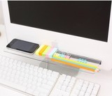 创意DIY电脑显示器收纳架办公用品 桌面整理格 收纳盒 留言板贴