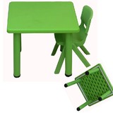 塑料正方台儿童学习桌4人游戏桌 幼儿园桌椅套装 家用桌(不含椅）