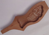 老式月饼模具鲤鱼馒头印子木质馒头模具月饼模具动物模具鱼形模具