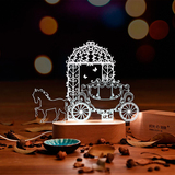 北欧进口实木3D立体LED小夜灯宜家创意麋鹿台灯个性结婚生日礼物