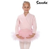 正品法国sansha三沙儿童芭蕾舞服系腰式摇粒绒保暖服练功服