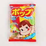 日本不二家 绿茶多酚 护齿果汁 宝宝棒棒糖 防蛀牙糖 21支
