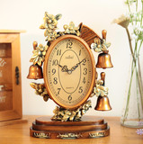 丽盛时钟仿复古风格家居装饰欧式座钟客厅创意古典奢华桌面台钟表