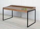 北欧美式新中式家具实木铁艺书桌胡桃桃木单个宜家木质整装特价
