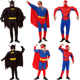 蝙蝠侠衣服演出服 肌肉男女超人衣服蜘蛛侠服装 复仇者英雄表演服