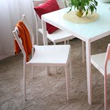 简约现代白色餐椅时尚创意个性家用北欧凳子休闲办公靠背椅子座椅