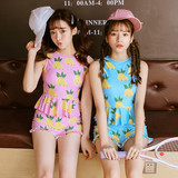 韩国泳衣女保守高领遮肚显瘦可爱学生运动平角少女裙式温泉泳装