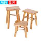 时尚实木小板凳子矮凳创意小方凳浴室家用非塑料儿童成人小圆凳
