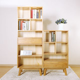 海木恋 橡木书柜 白橡木书架 实木书橱 北欧 日式风格 橡木家具