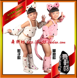 儿童表演动物服装 幼儿园跳舞蹈服 小猫咪咪演出服饰 粉色波斯猫