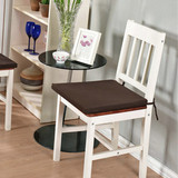 简约现代椅垫坐垫 欧式纯棉纯色深咖啡餐桌椅子垫 海绵垫可拆洗