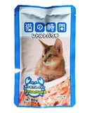 日本金赏猫的时间  蓝包 无添加 软罐头 鸡肉+鱼肉 80g妙鲜包