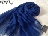 玛丝菲尔特价 秋冬新款 专柜正品A21343103蓝色 时尚百搭丝巾围巾