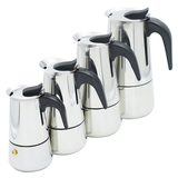 意式咖啡壶，不锈钢摩卡壶，电磁炉专用咖啡壶，家用商用，买1送2