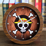 原创正品 海贼王航海探险木头闹钟 创意桌钟坐时钟表复古欧式卡通