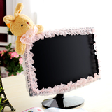 兔子卡通可爱台式电脑罩保护套液晶显示器屏幕装饰防尘罩17-24寸