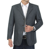 2014秋季新款外套中老年男式休闲西装上衣中年男装单件西服爸爸装