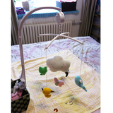 婴儿宝宝旋转音乐床铃床挂含支架玩具布偶(DIY材料包)