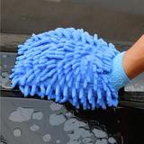 双面雪尼尔纤维珊瑚虫洗车手套不伤漆面清洗方便汽车美容颜色随机