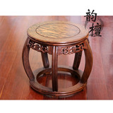 韵檀 红木工艺品 成人鸡翅木板凳小方形凳子圆形实木坐凳