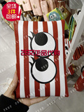 日本MINISO名创优品代购G-大眼条纹卡通可爱时尚手拿包